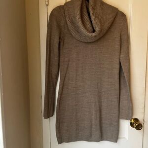 Cozy Taupe Cowl Neck Women's Sweater